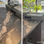 Bàn ăn mặt đá kết hợp Bếp Từ vô hình nội thất Greenfurni GR003-2442