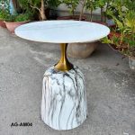 Bàn trà Decor mặt đá tròn hiện đại nội thất Greenfurni AG-AM04