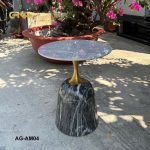 Bàn trà Decor mặt đá tròn hiện đại nội thất Greenfurni AG-AM04