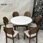 Bộ Bàn Ăn Tròn Mặt Đá Thông Minh GR513-2442