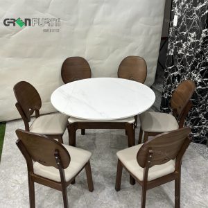 Bộ Bàn Ăn Tròn Mặt Đá Thông Minh GR513-2442