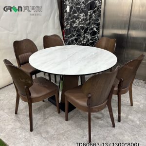 Bộ Bàn Ăn Tròn Mặt Đá Thông Minh GR663-2442