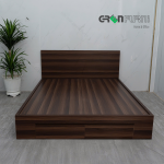 Giường ngủ gỗ hiện đại có hộc kéo HLG-405