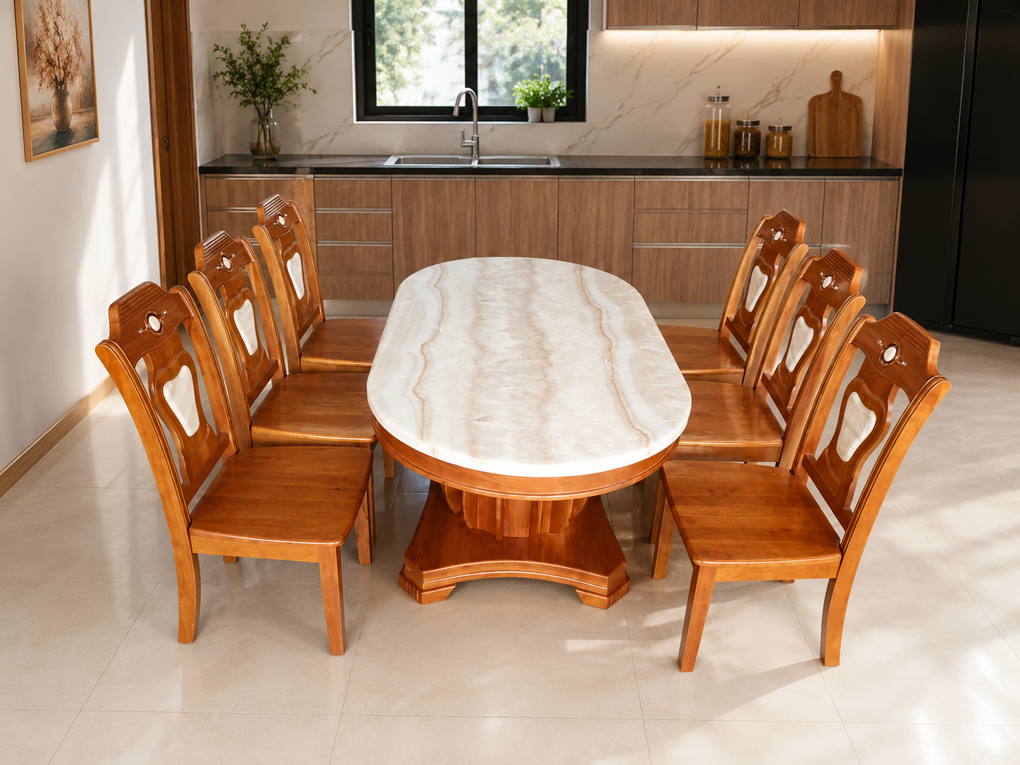 Bàn Ăn Oval Hiện Đại: Lựa Chọn Phù Hợp Cho Gia Đình — ảnh 4