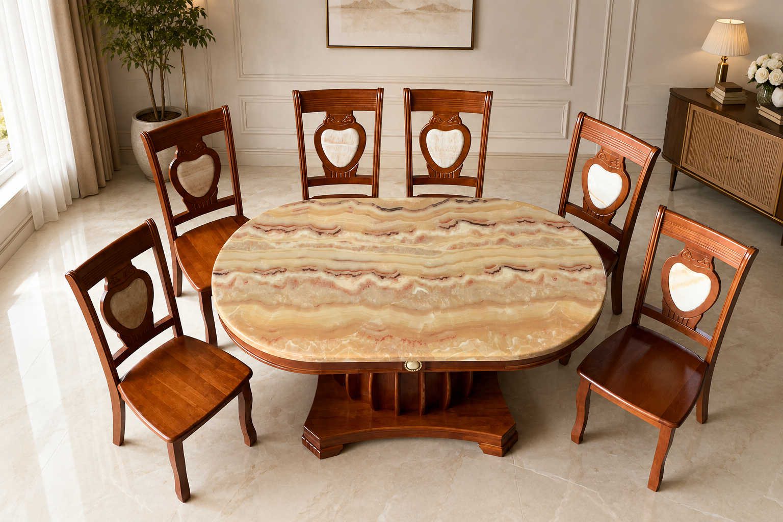 Bàn Ăn Oval Hiện Đại: Lựa Chọn Phù Hợp Cho Gia Đình — ảnh 3