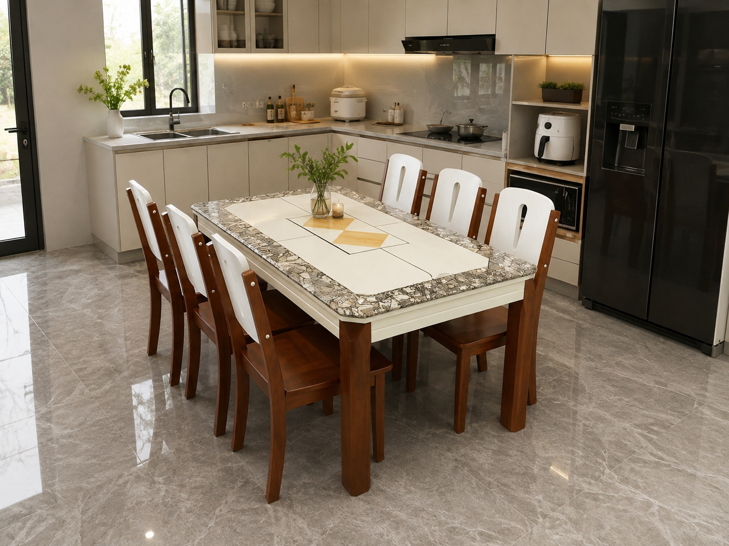 Bộ bàn ăn Cerato 14/16 – nội thất phòng ăn