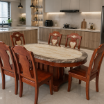 Bộ bàn ăn Doha Oval – nội thất phòng ăn