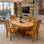 Bộ bàn ăn Doha Oval – nội thất phòng ăn