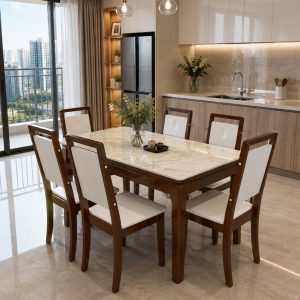 Bộ bàn ăn Lavega – nội thất phòng ăn