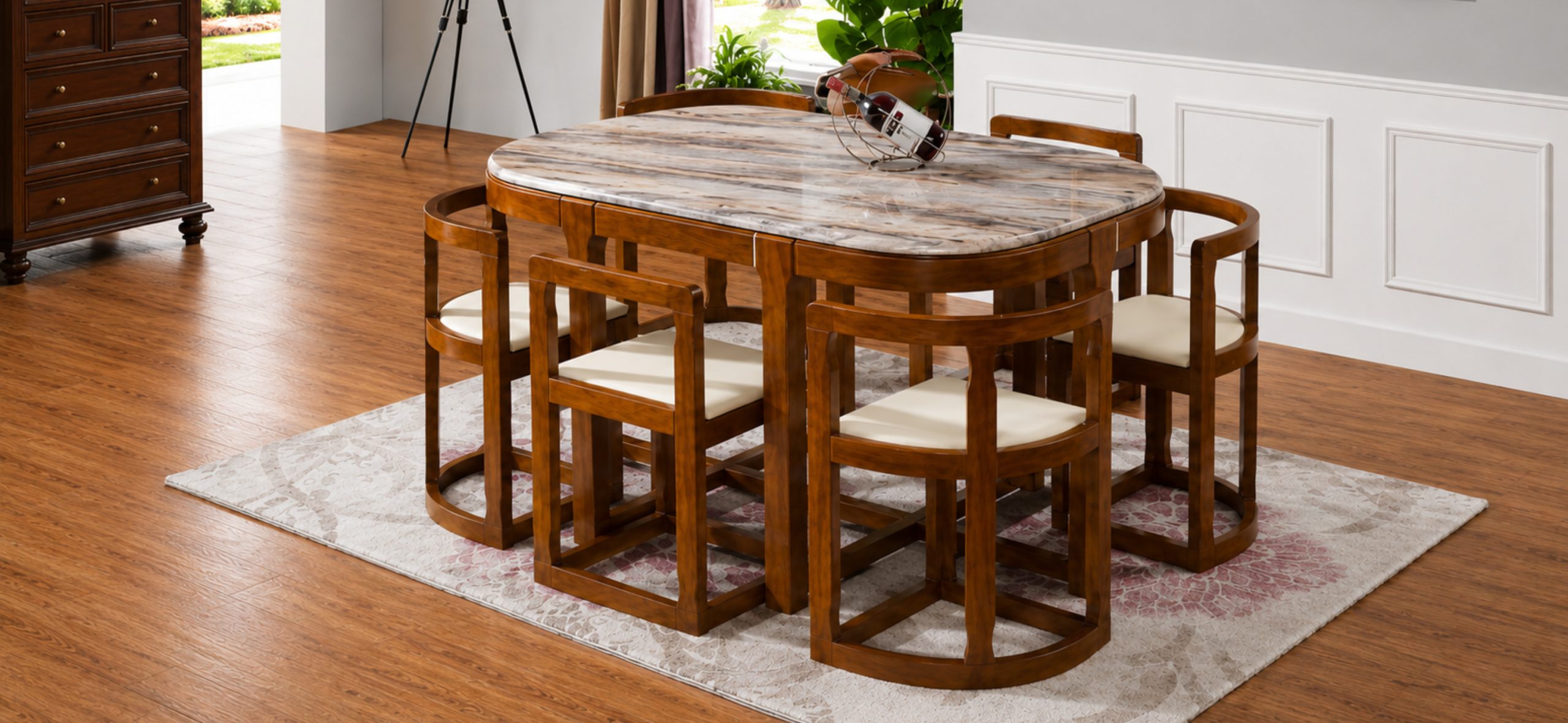 Bàn ăn tròn TD60005-N – nội thất phòng ăn