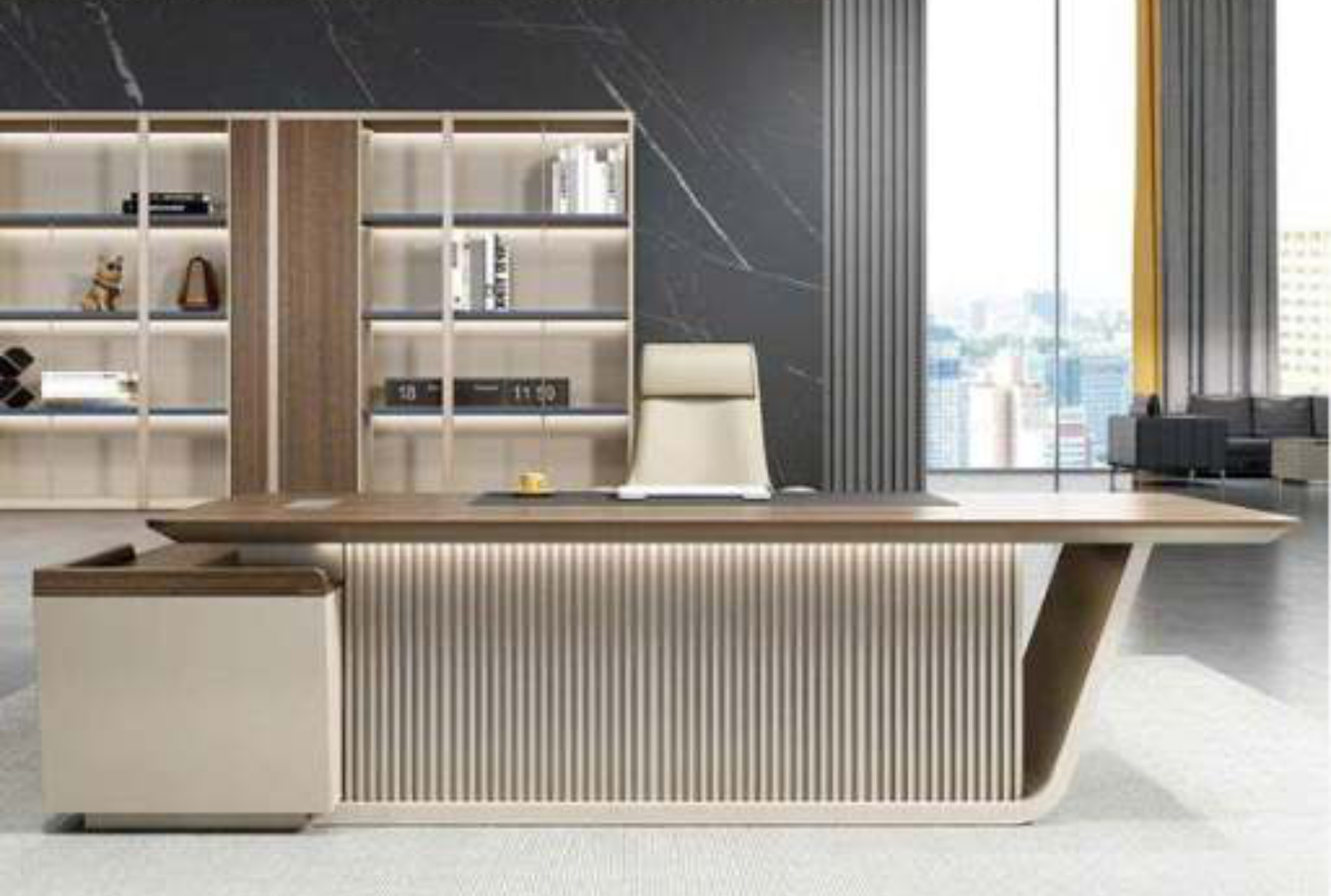 Bàn giám đốc DE12406-18 – nội thất văn phòng